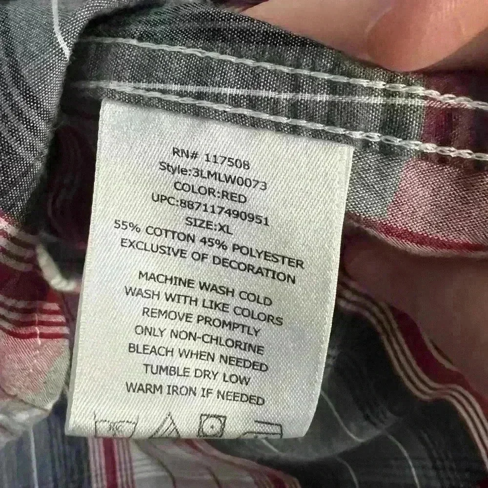 Levi’s Western Plaid Shirt - Men’s XL Pearl Snap Country Style Button down